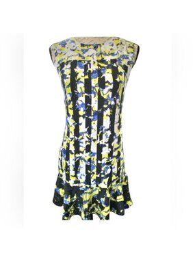 Peter Pilotto For Target Womens Multicolor Floral Knee Length Shift Dress Sz XS